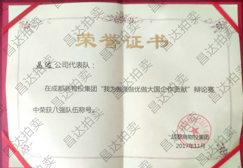 辩论赛获奖证书